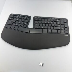 Microsoft Sculpt Ergonomic Keyboard Wireless Black L5V-00001 with USB Dongle